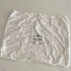 Prada Signature Dust Bag in Pearl White